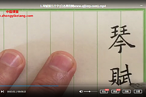 刘顶峰一起练字视频课程51集硬笔书法笔顺笔画写法百度云网盘下载学习